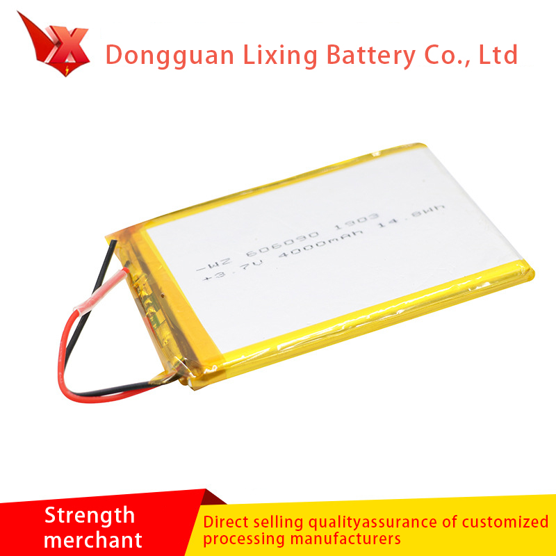 Large supply of 3.7V battery 606090 lithium ion polymer soft pack battery 4000mAh environmental protection battery