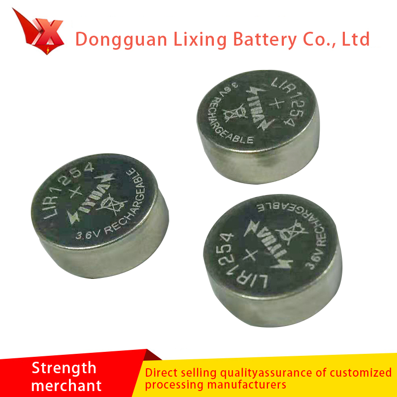 Manufacturer customized Bluetooth lir1254 button battery high capacity polymer lithium battery rechargeable battery